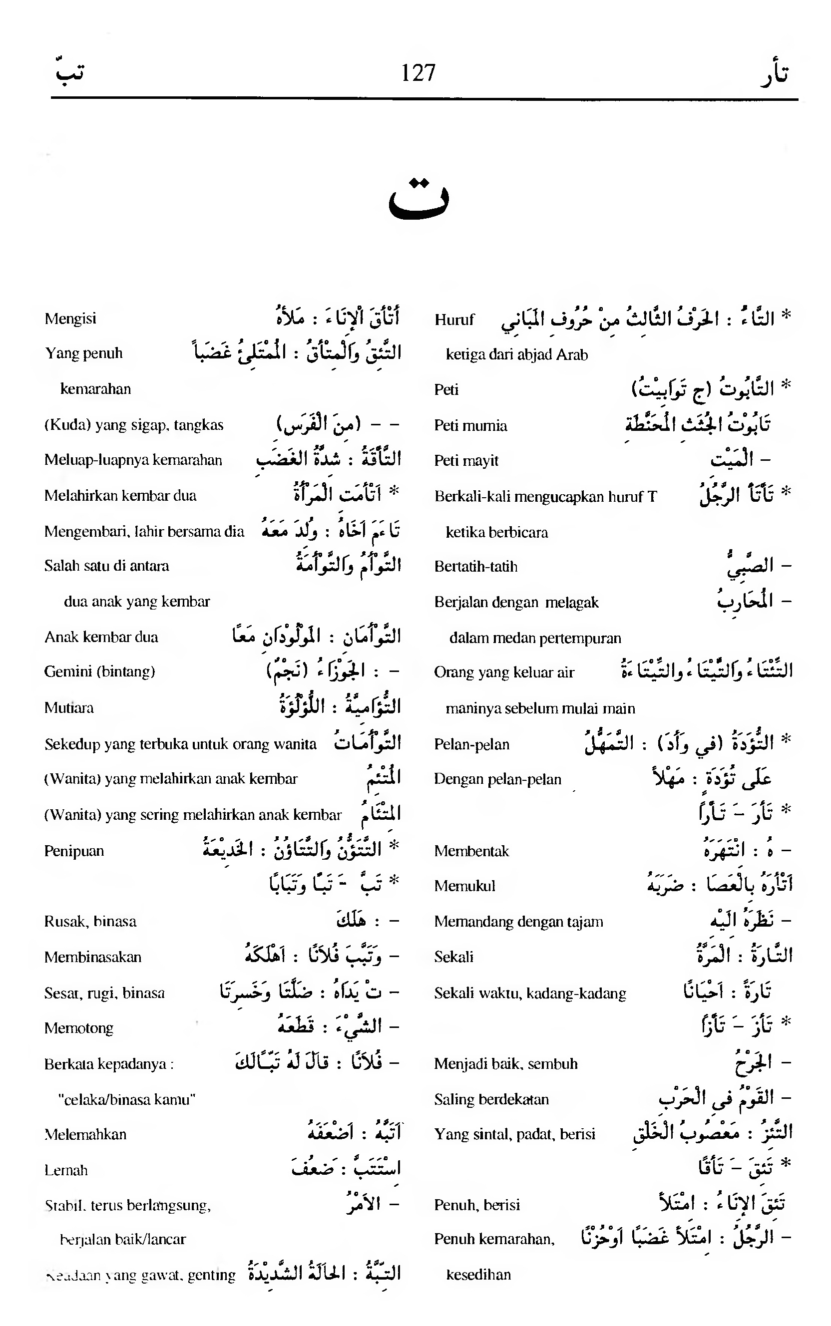 kamus bahasa arab indonesia lengkap